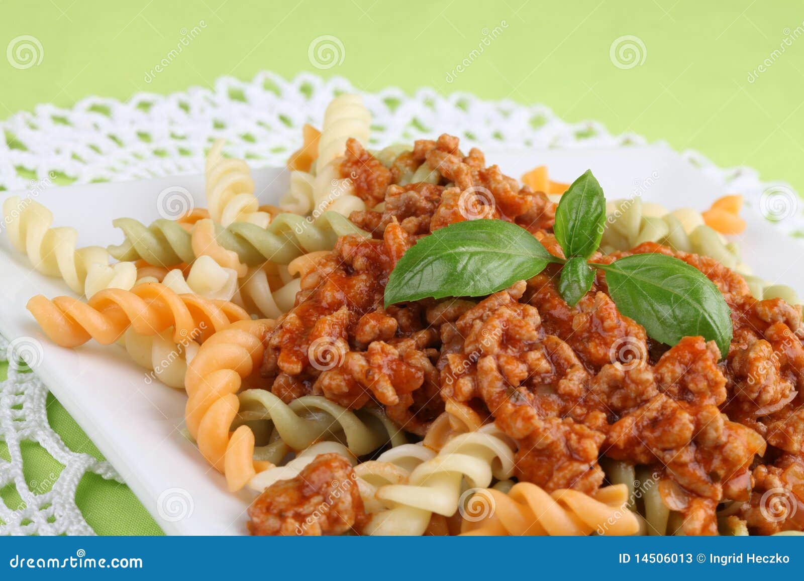Fusilli bolognese stock image. Image of tomato, mediterranean 14506013
