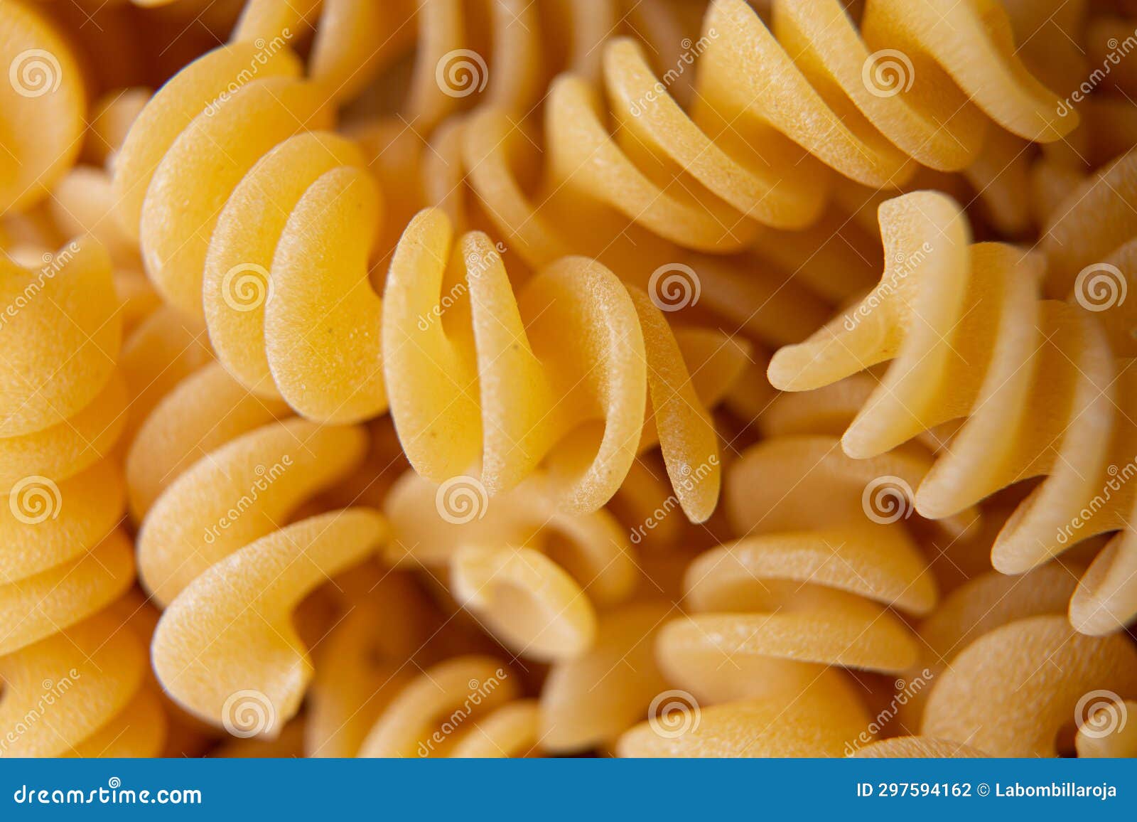 Fusilli Pasta Background Macro View Stock Photo Image of flour