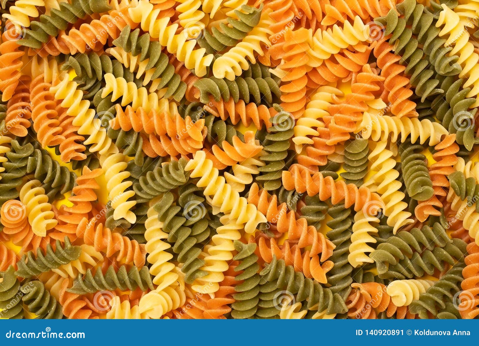 Download Fusilli Pasta On Yellow Background Top View Stock Image Image Of Green Healthy 140920891 Yellowimages Mockups