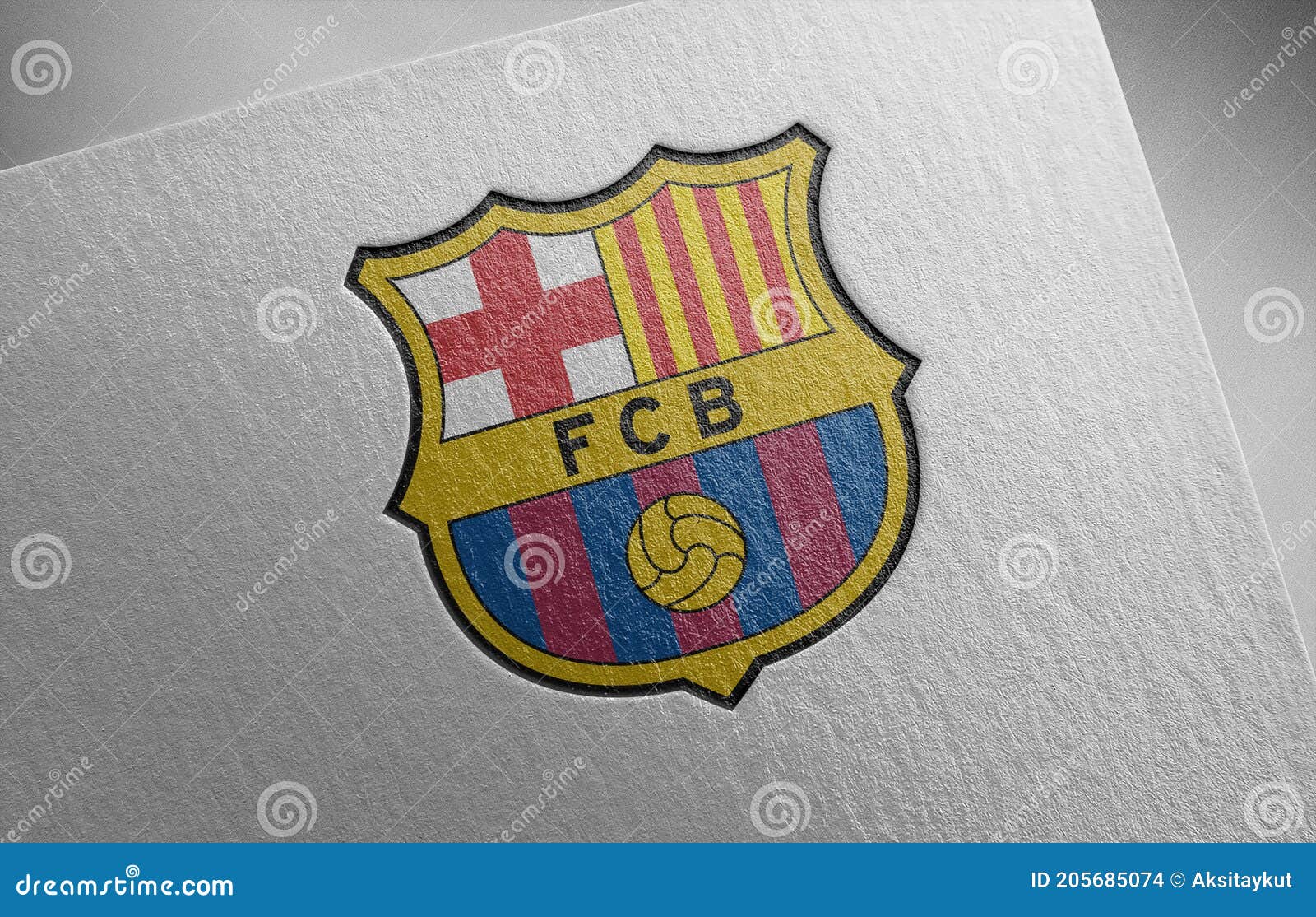 FC Barcelona Logo Icon Paper Texture Stamp Editorial Stock Image -  Illustration of professional, flight: 205685074