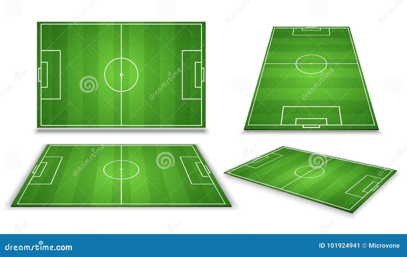 Campo De Futebol Isométrico Perto Do Estacionamento Do Carro