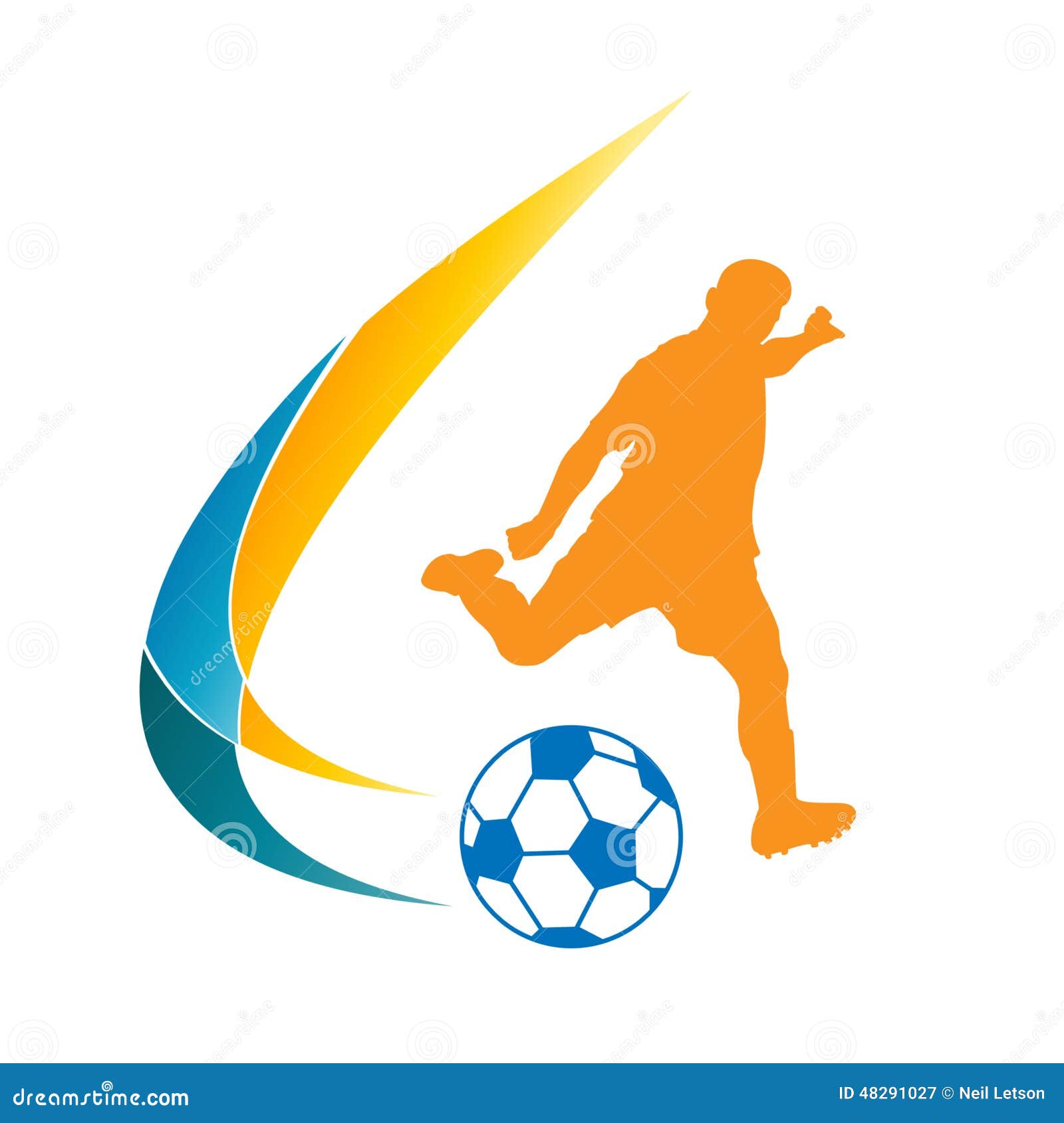 Futebol Logo Illustration ilustração stock. Ilustração de desenho ...