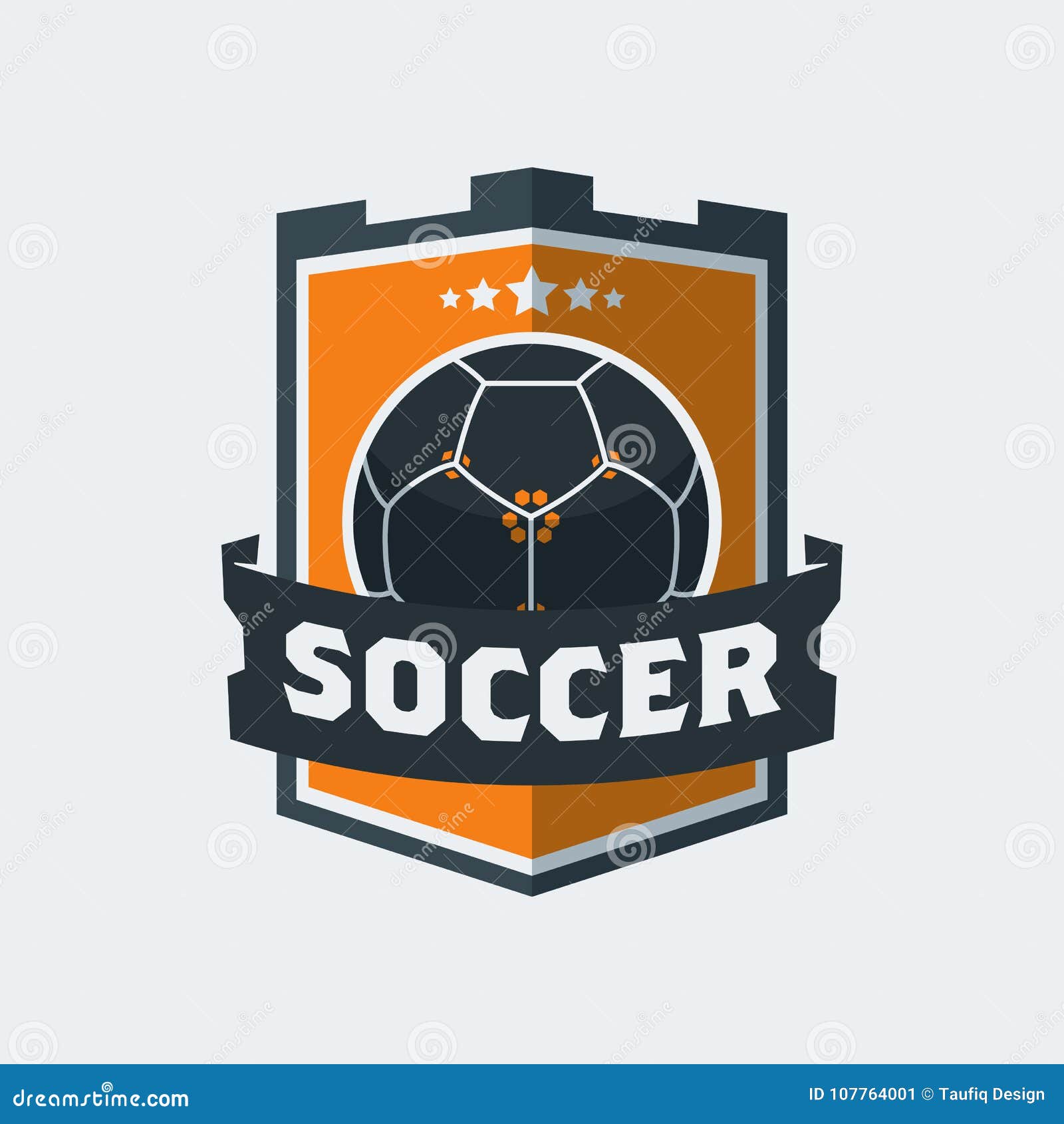 Esporte de bola de futebol e logotipo de ícone simples de jogos em