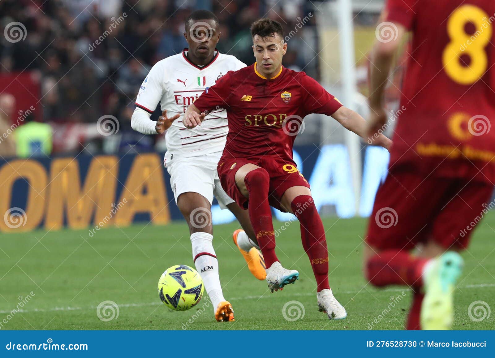 Futebol : Serie Um Jogo De Futebol De 2022 2023 Como Roma Vs Ac Milan No  Estádio Olímpico Em Roma Imagem Editorial - Imagem de novamente,  ventiladores: 276528730