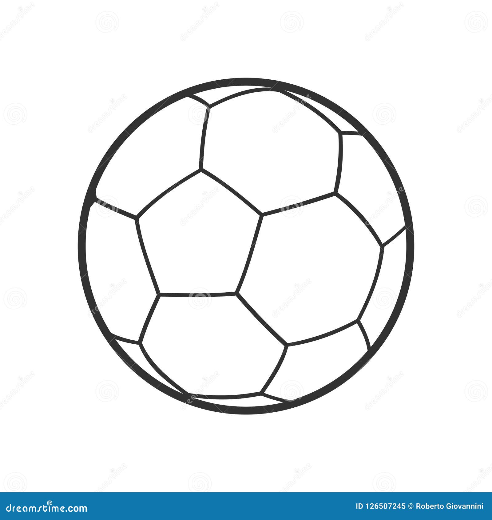  Futsal  Ball  Outline Flat Icon On White Stock Vector 