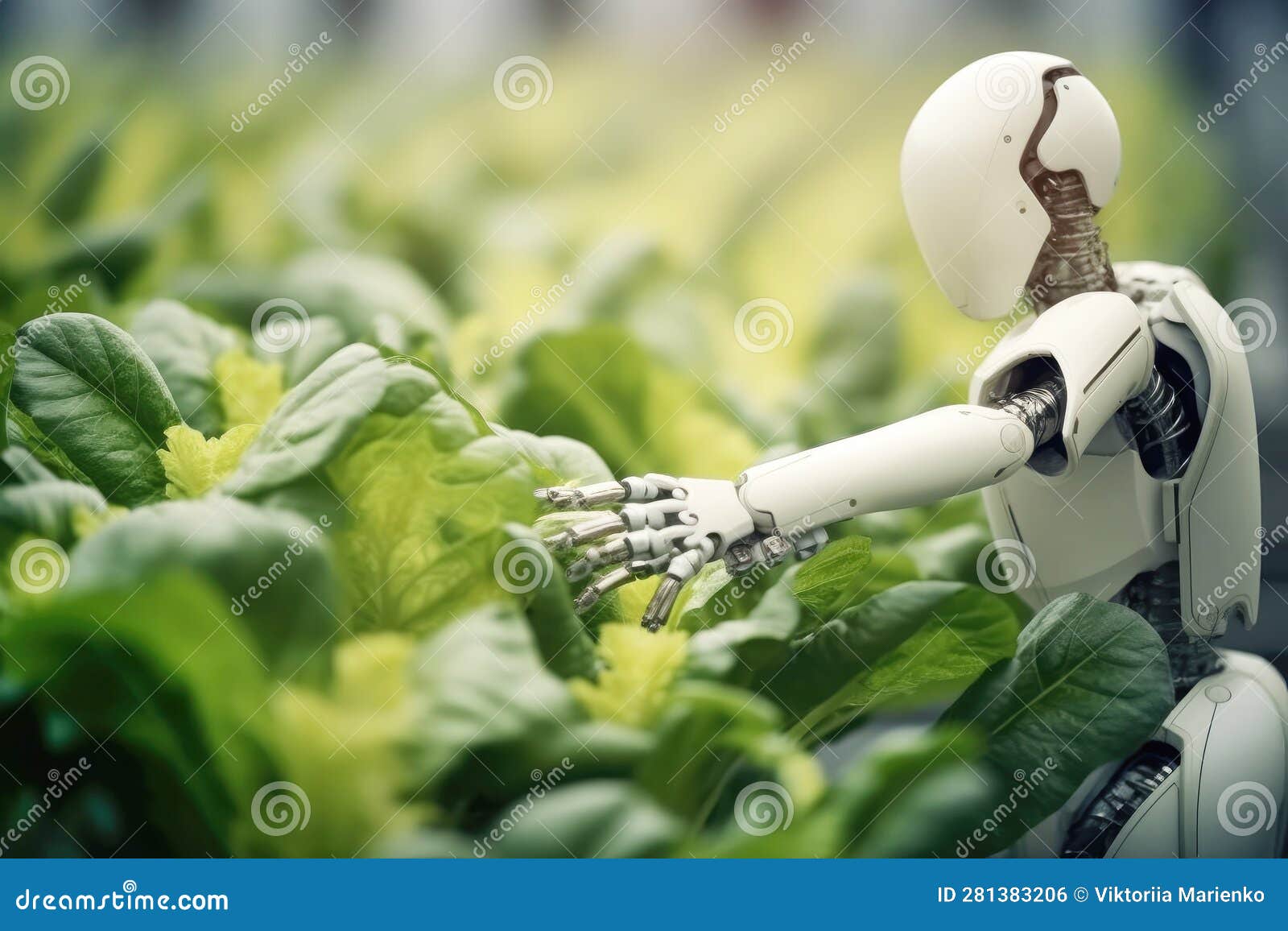 the future of botanical care: the intelligent robot tending to trees and flowers with precision