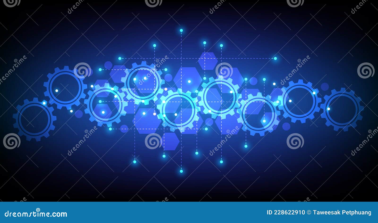 future cogs and gear wheel mechanisms. information technology concept with infographic s and flat icons. ep1