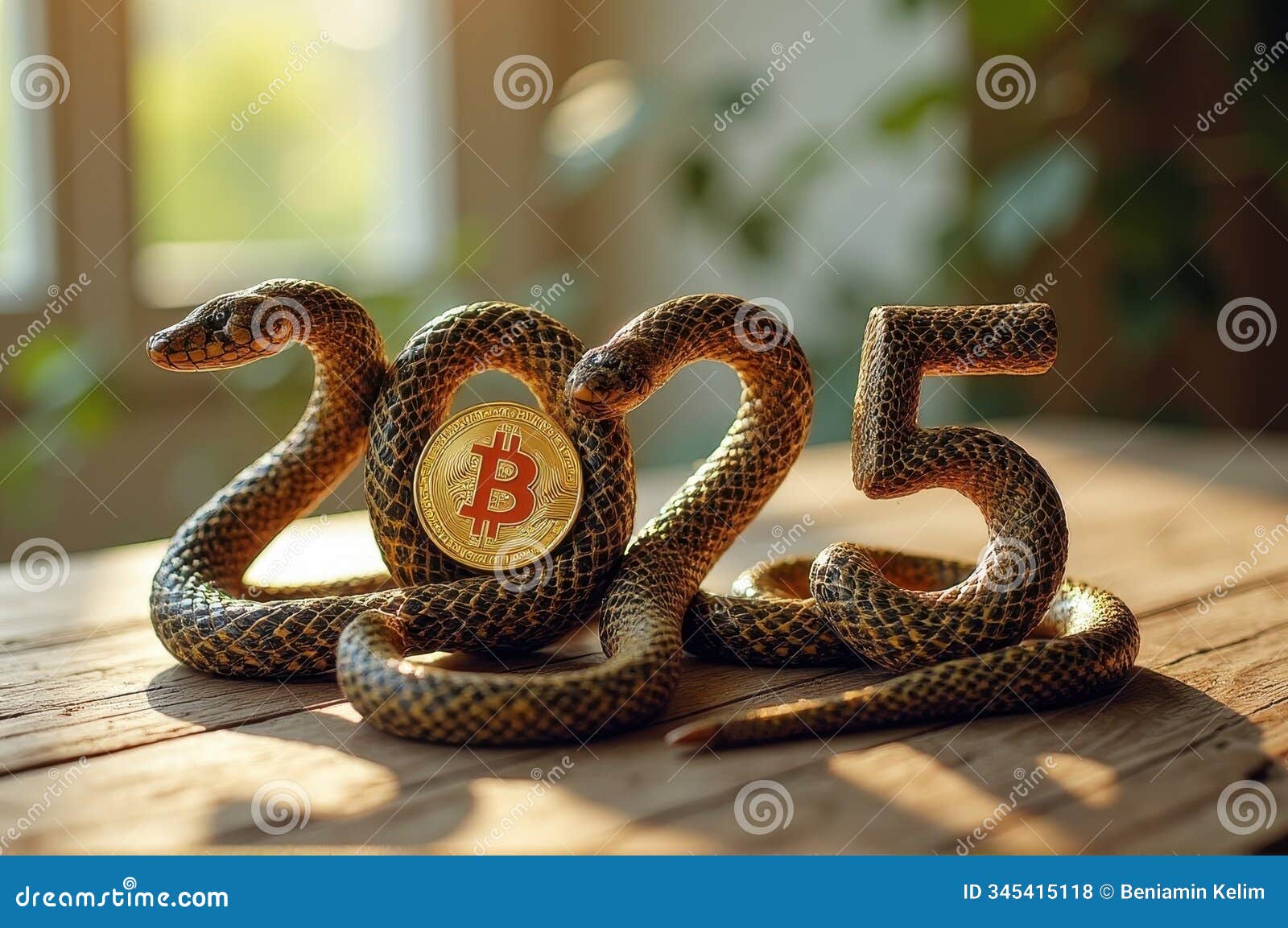 The Future of Cryptocurrency in 2025: Bitcoin Represented by a Snake Theme  Stock Photo - Image of secure, innovation: 345415118