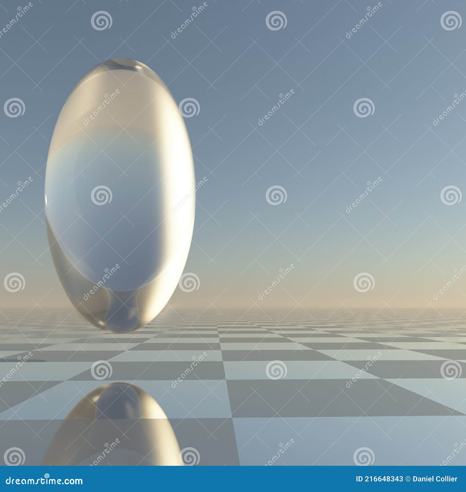 Future Crystal Ball on Horizon Stock Illustration Illustration of