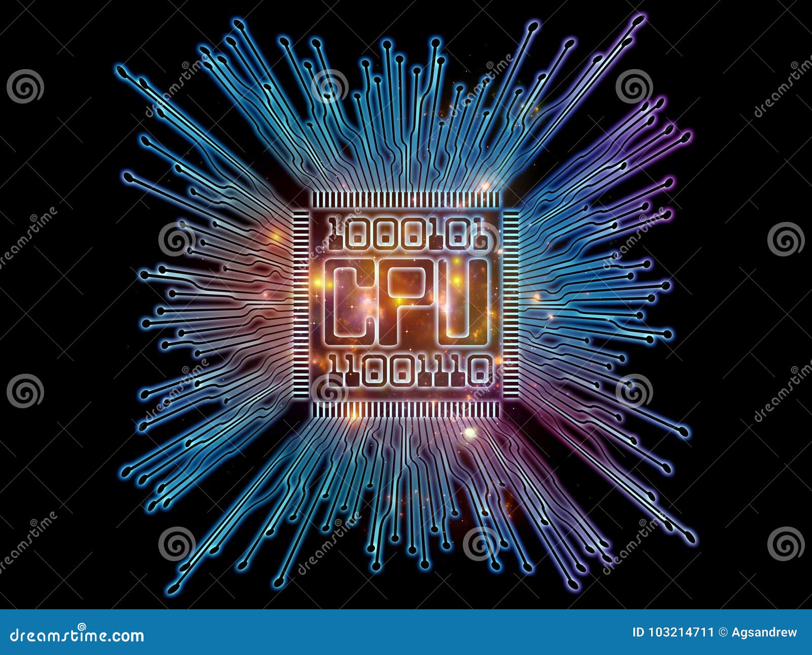 Future of Digital Processor Stock Illustration Illustration of machine, hardware 103214711