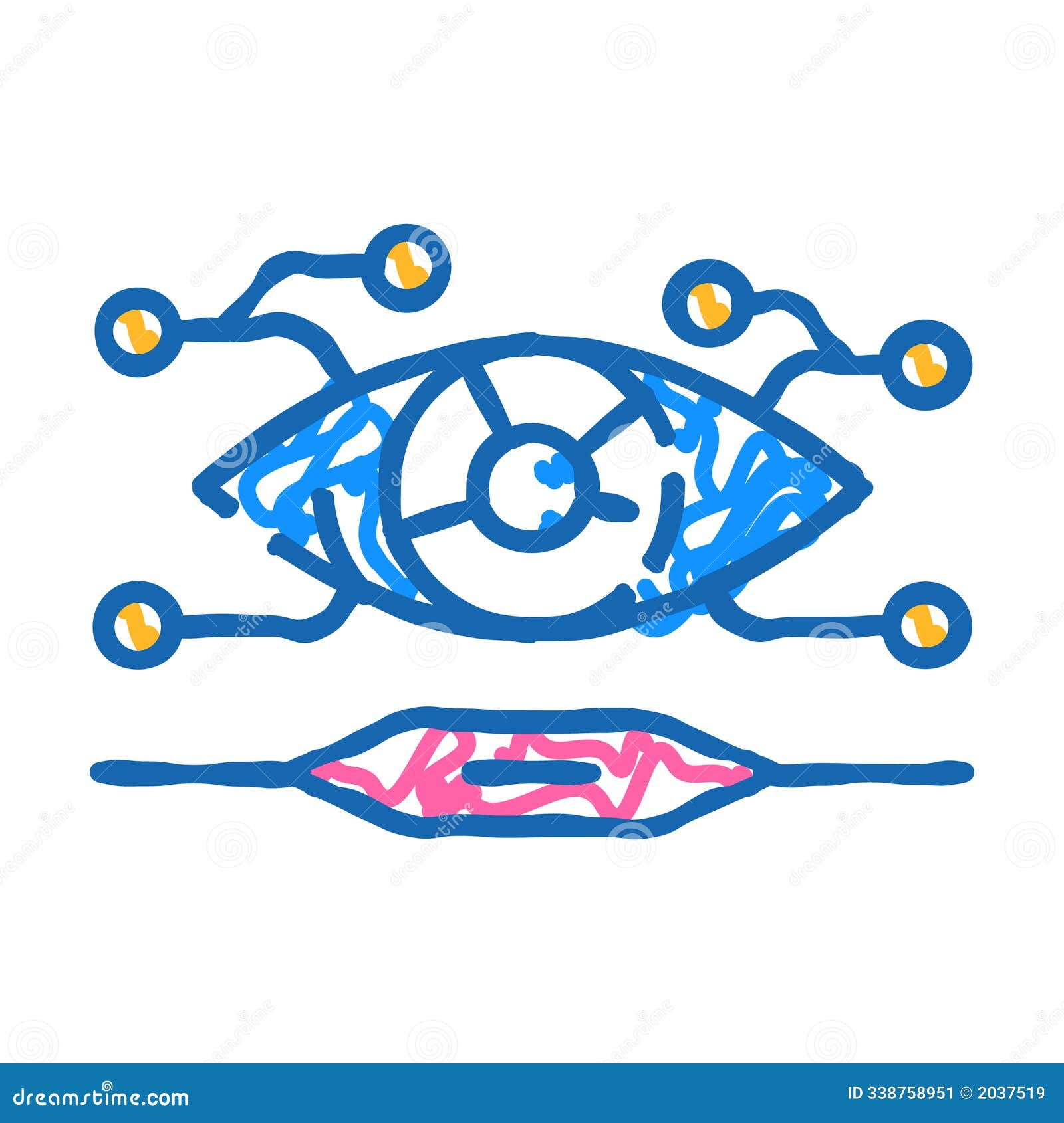 future focused tech enthusiast icon doodle 