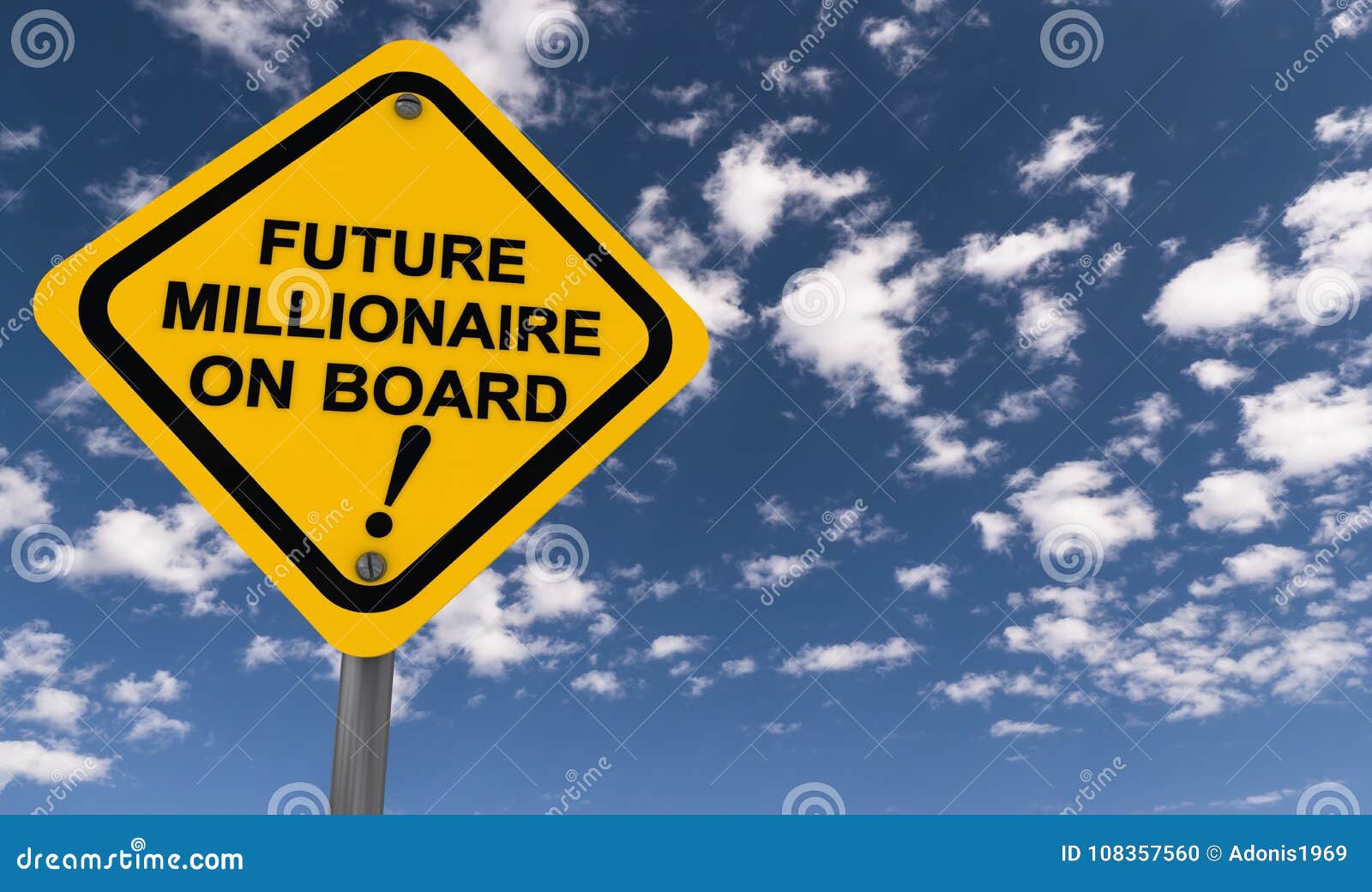 Future Millionaire on Board Stock Photo - Image of painted, millions