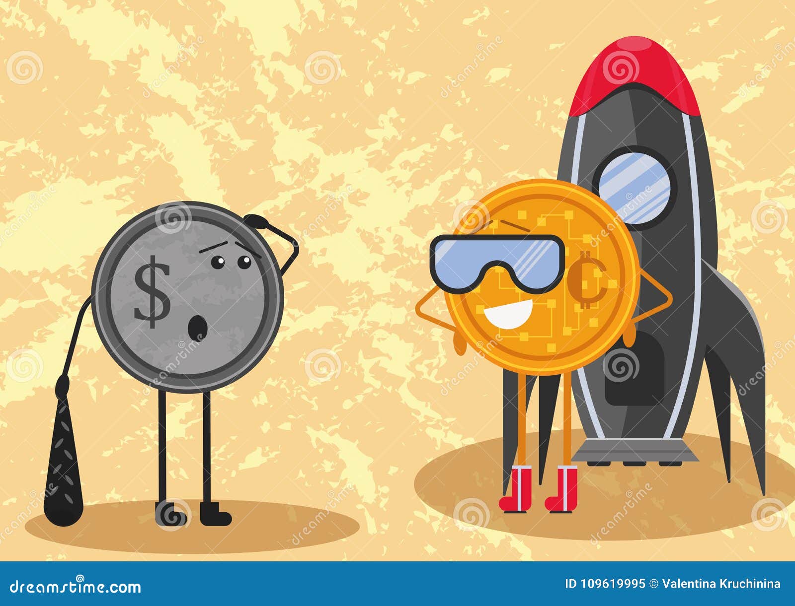 The Future of Money. Will Be Cryptocurrency the Future Money or Not Stock  Vector - Illustration of cartoon, future: 109619995