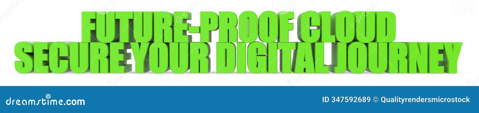 future proof cloud secure your digital journey, 3d text