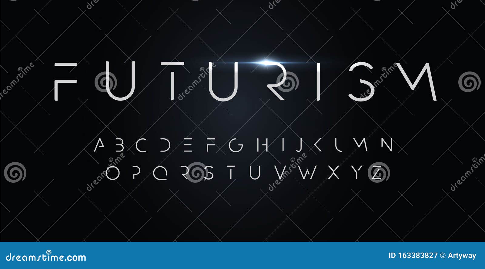 futurism style alphabet. thin segment line font, minimalist type for modern futuristic logo, elegant monogram, digital