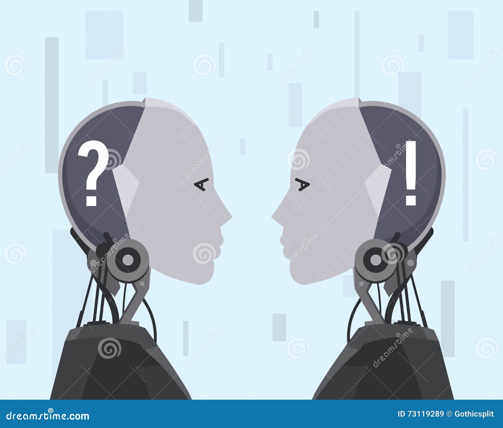 Futuristic ai problem solving concept stock vector illustration of