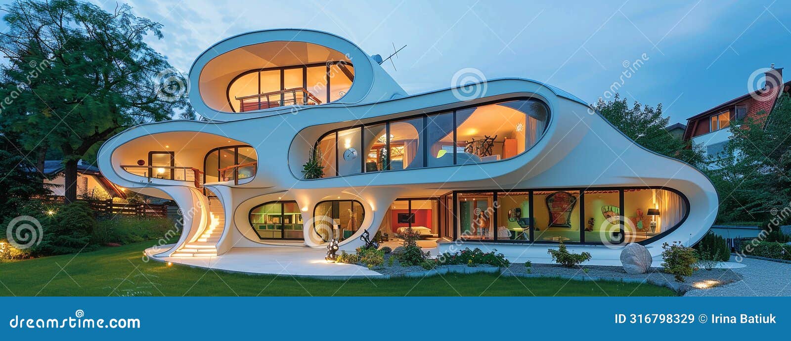 futuristic art nouveau house, future building smart unreal, cityspace abstract technology modernism interior details