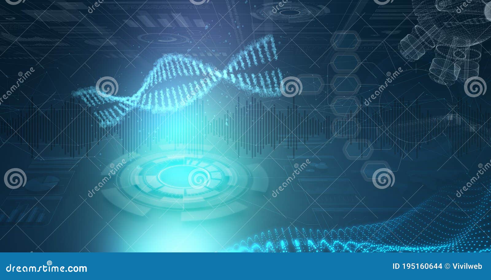 representation of a synthetic dna helix