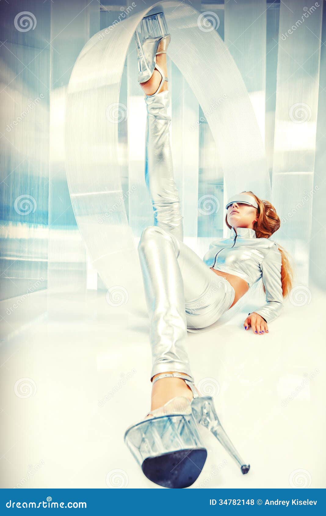 Woman Futuristic Costume Stock Photo 83464306