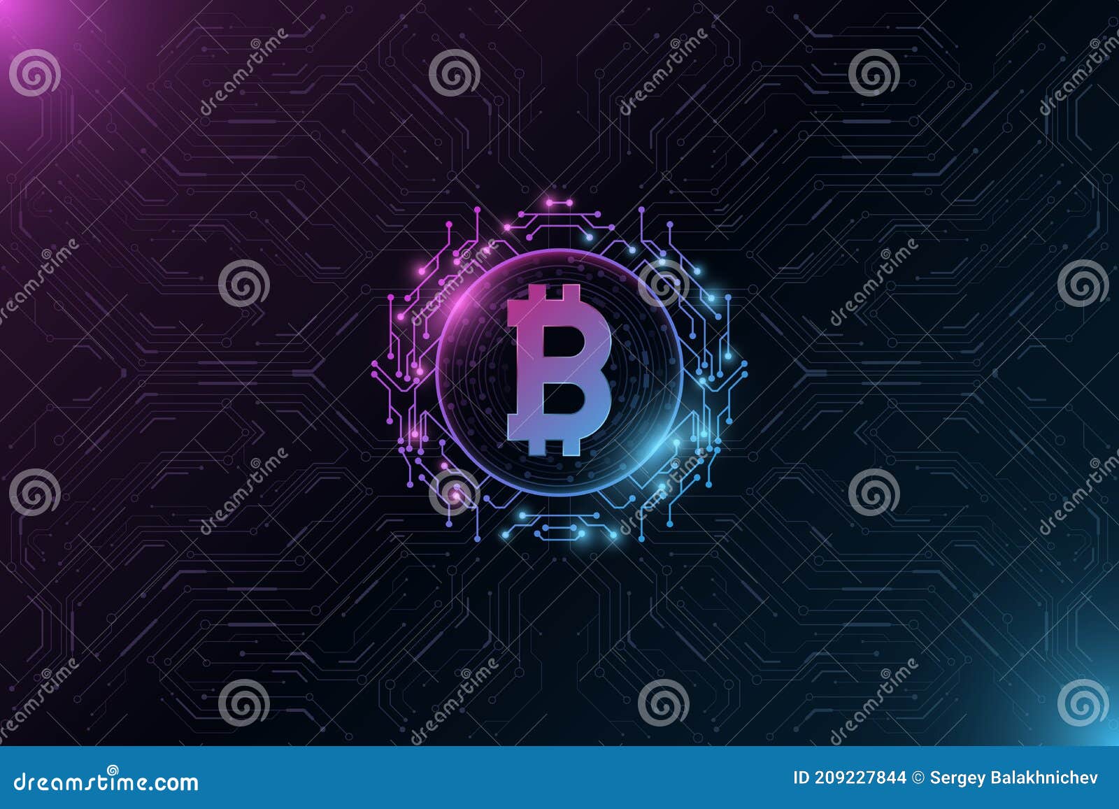 Futuristic Bitcoin Digital Currency. Big CPU Data. Concept of Cryptocurrency  Mining Editorial Stock Image - Illustration of money, virtual: 209227844