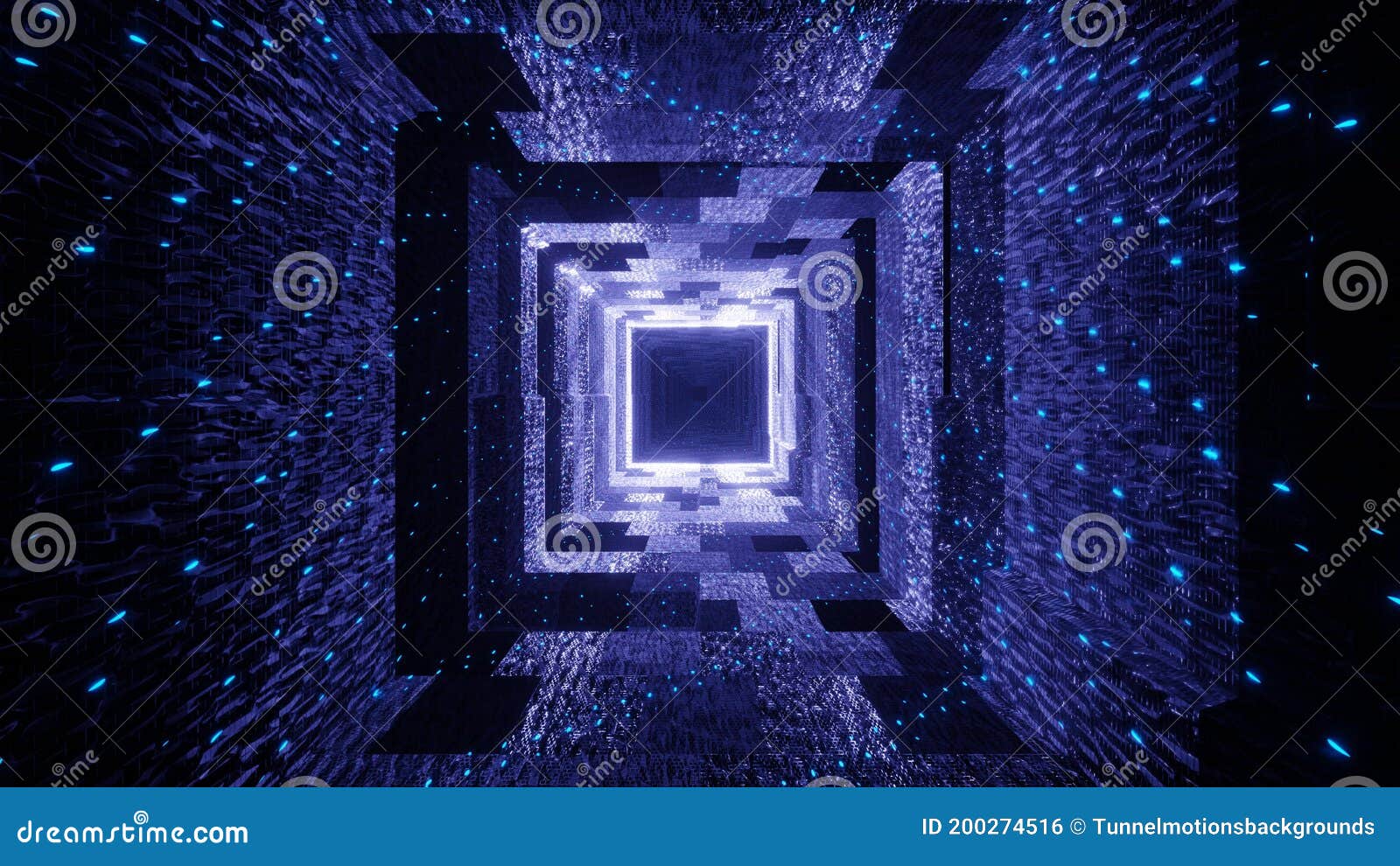 A Magic Tunnel Corridor Hole with Glowing Blue Neon Lights - a 4k Uhd 3d  Rendering 3d Illustration Wallpaper Background Stock Illustration -  Illustration of design, fiction: 200274516