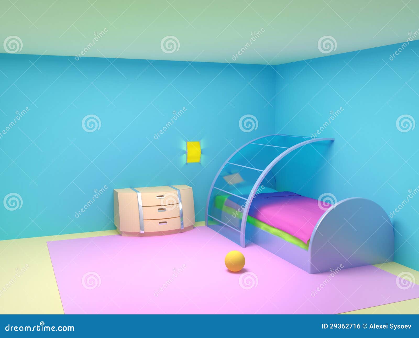 Futuristic Child Bedroom Stock Photography 29362724