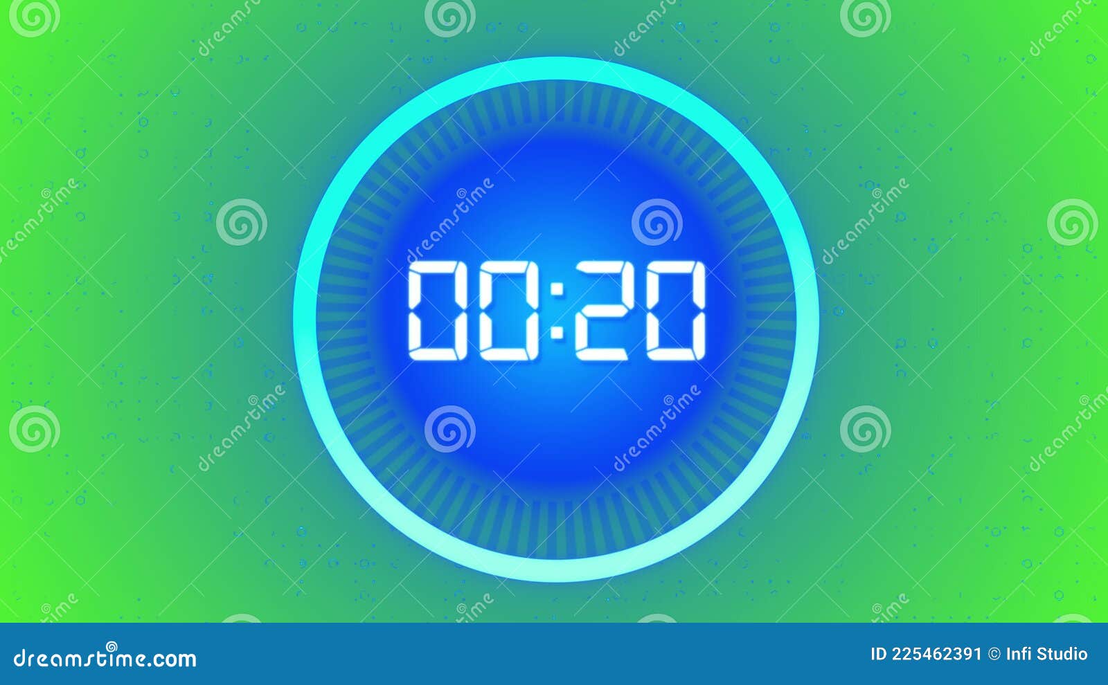 Futuristic Countdown Timer Counting Down from 20 To Zero. Stock Video Video of business, time