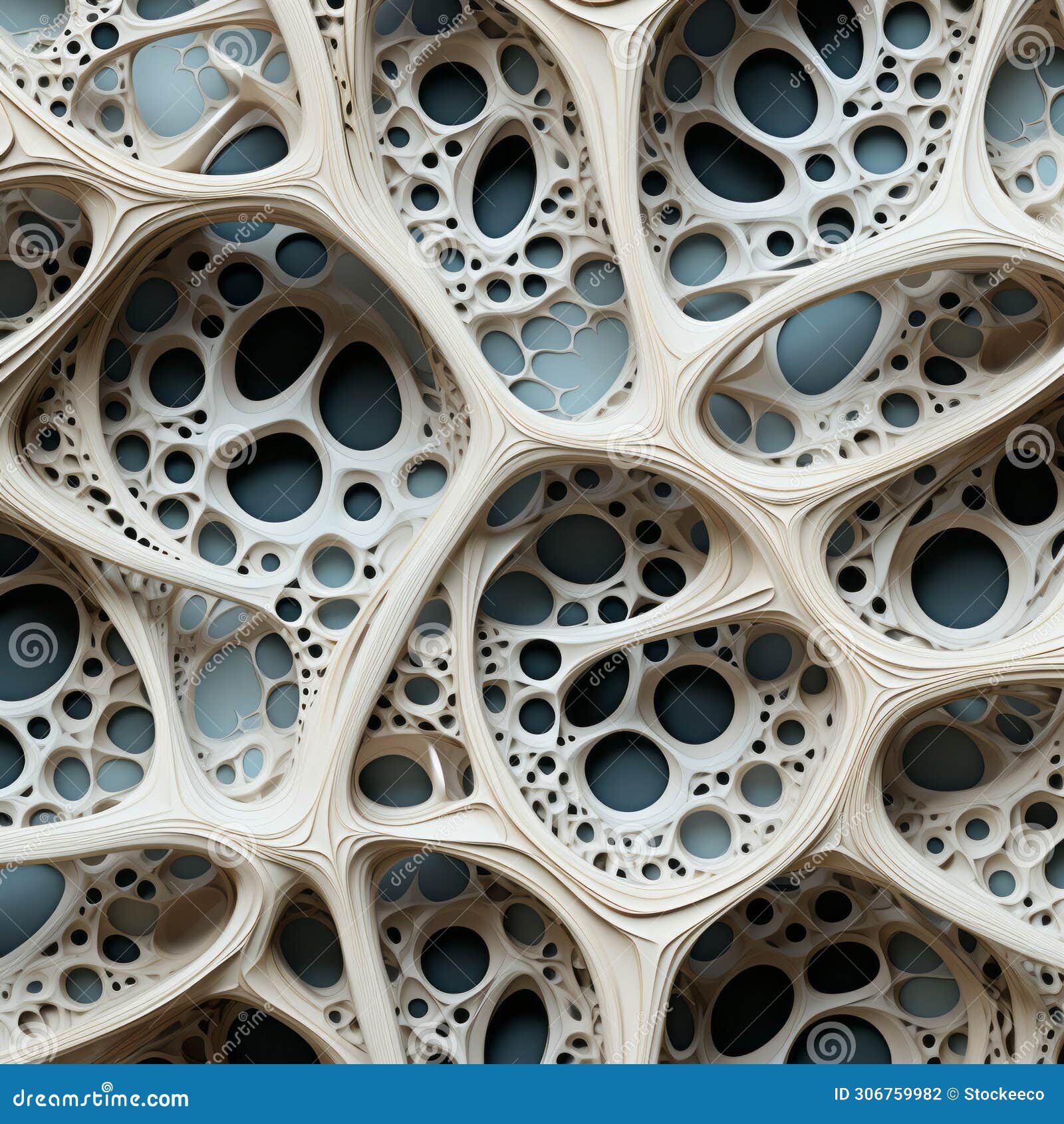 futuristic 3d printed bone structure with biomimicry-inspired lace patterns