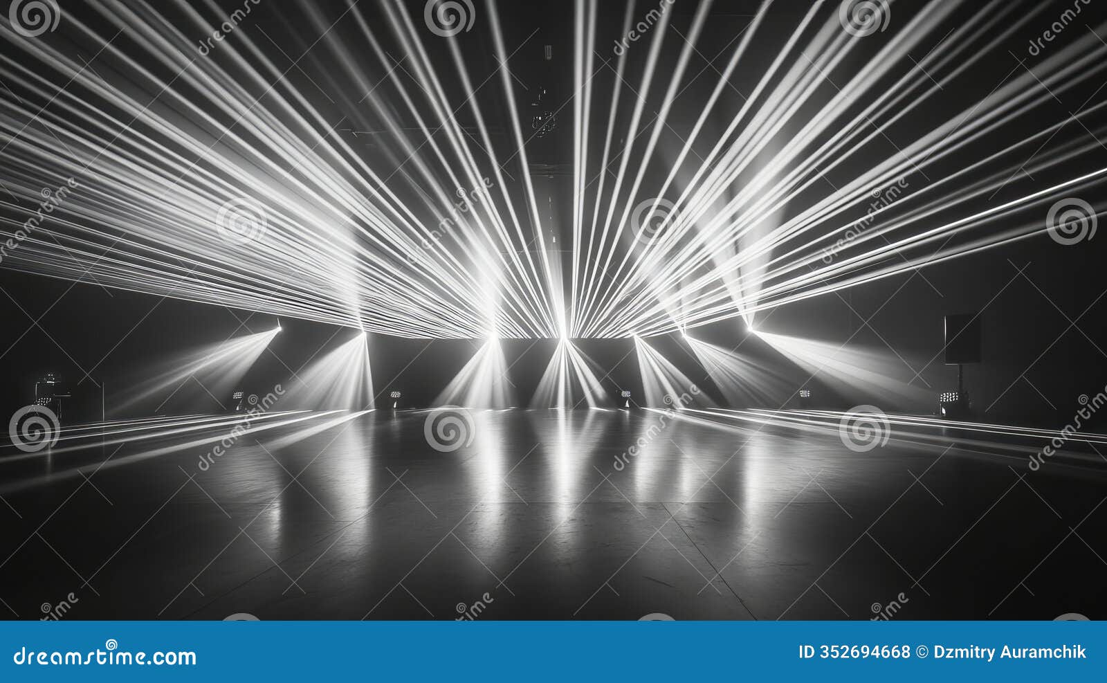 A Futuristic Dark Stage Background with an Abstract Room Design, Featuring  a Spotlight Pattern and Blue Light Lines Stock Photo - Image of abstract,  hall: 352694668, image size:1600x987