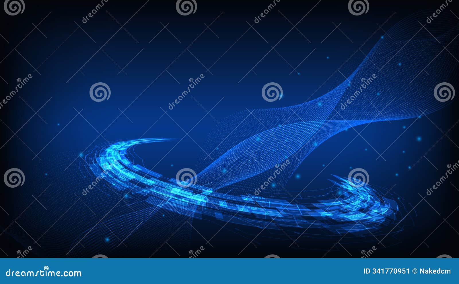 futuristic digital technology data transfered interface hud background