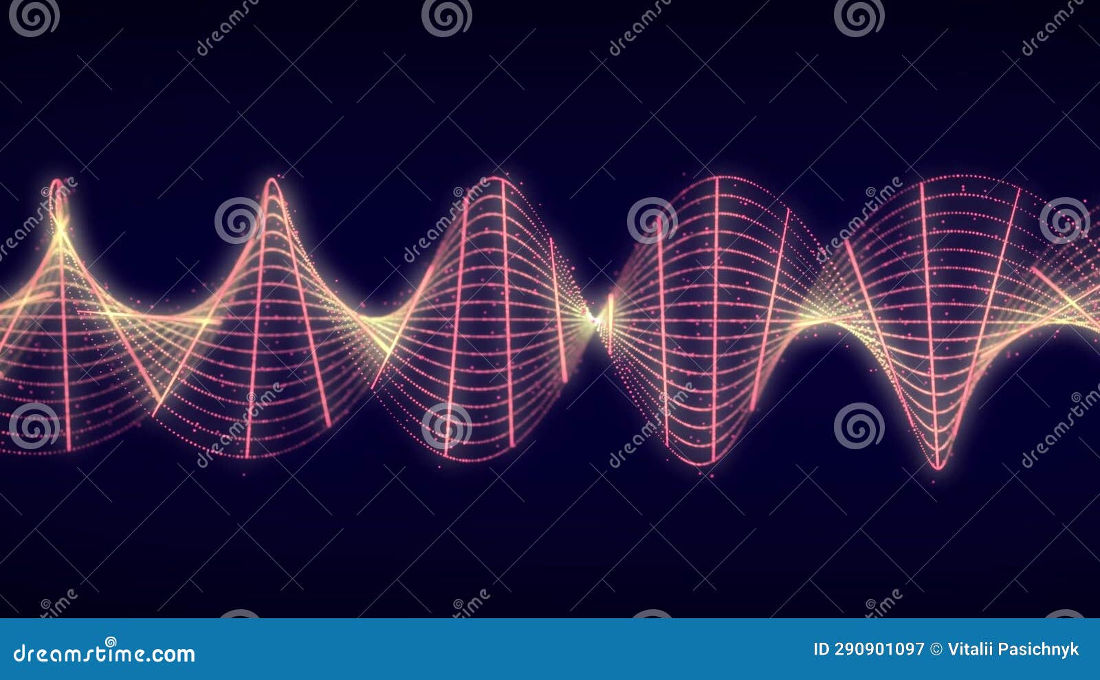 Futuristic Dynamic Swirling Digital Wave. Abstract Nanotechnology Flow