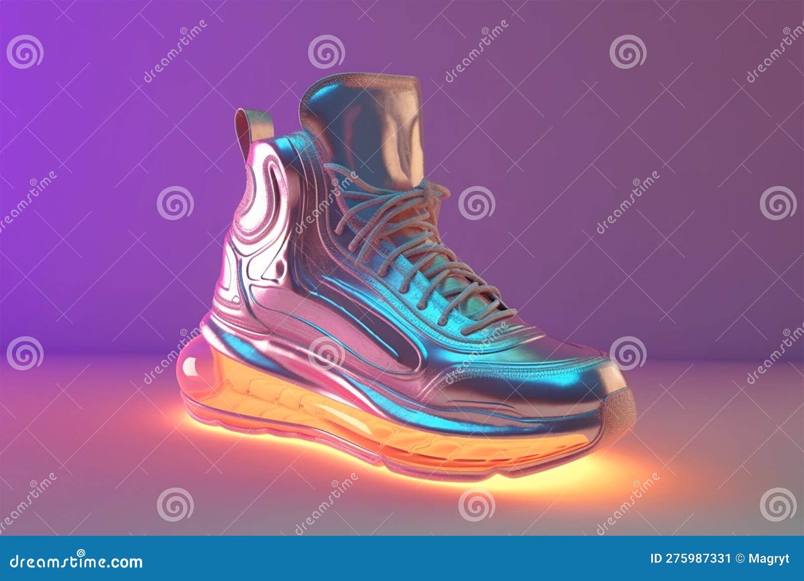 Futuristic Fashion Original Sneakers. Future Design of Stylish Sport ...