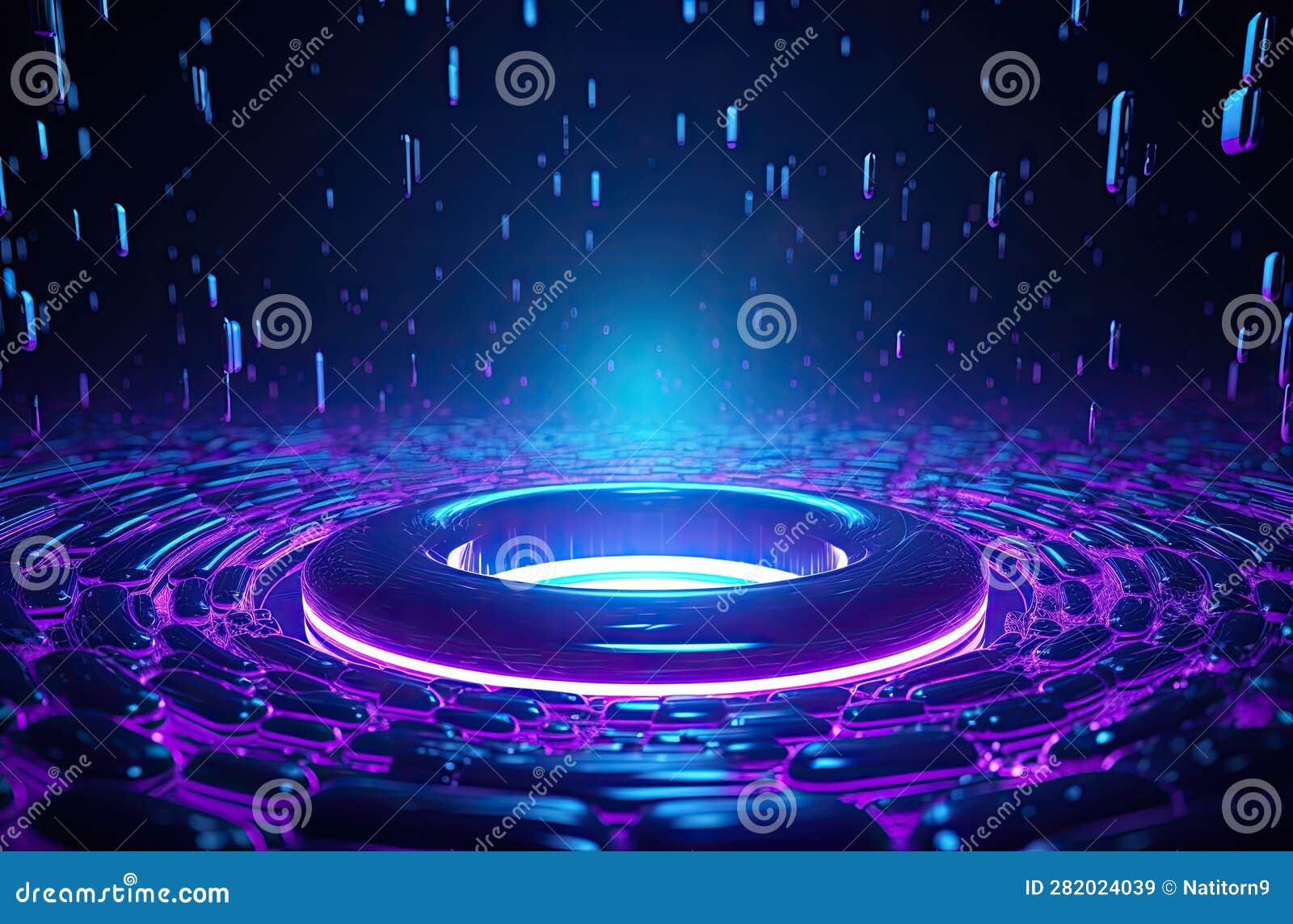 futuristic high-tech purple light circle