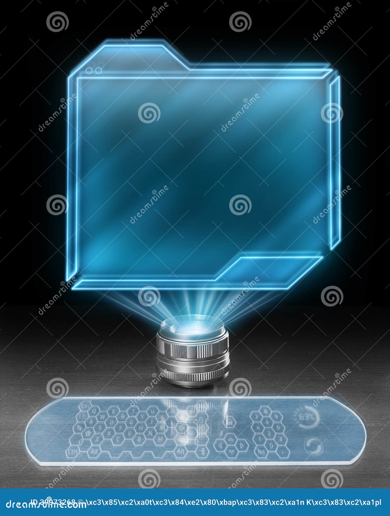 futuristic holographic computer