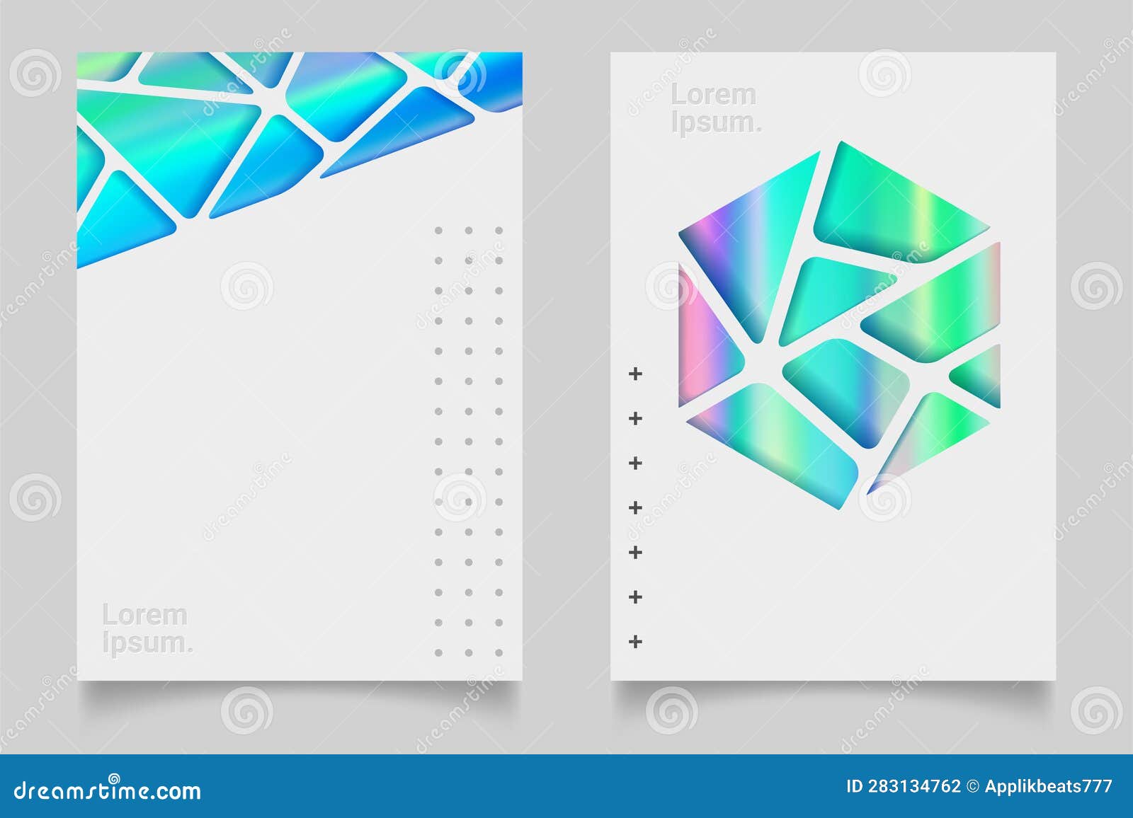 Futuristic Holographic Poster with Gradient Mesh Stock Vector ...