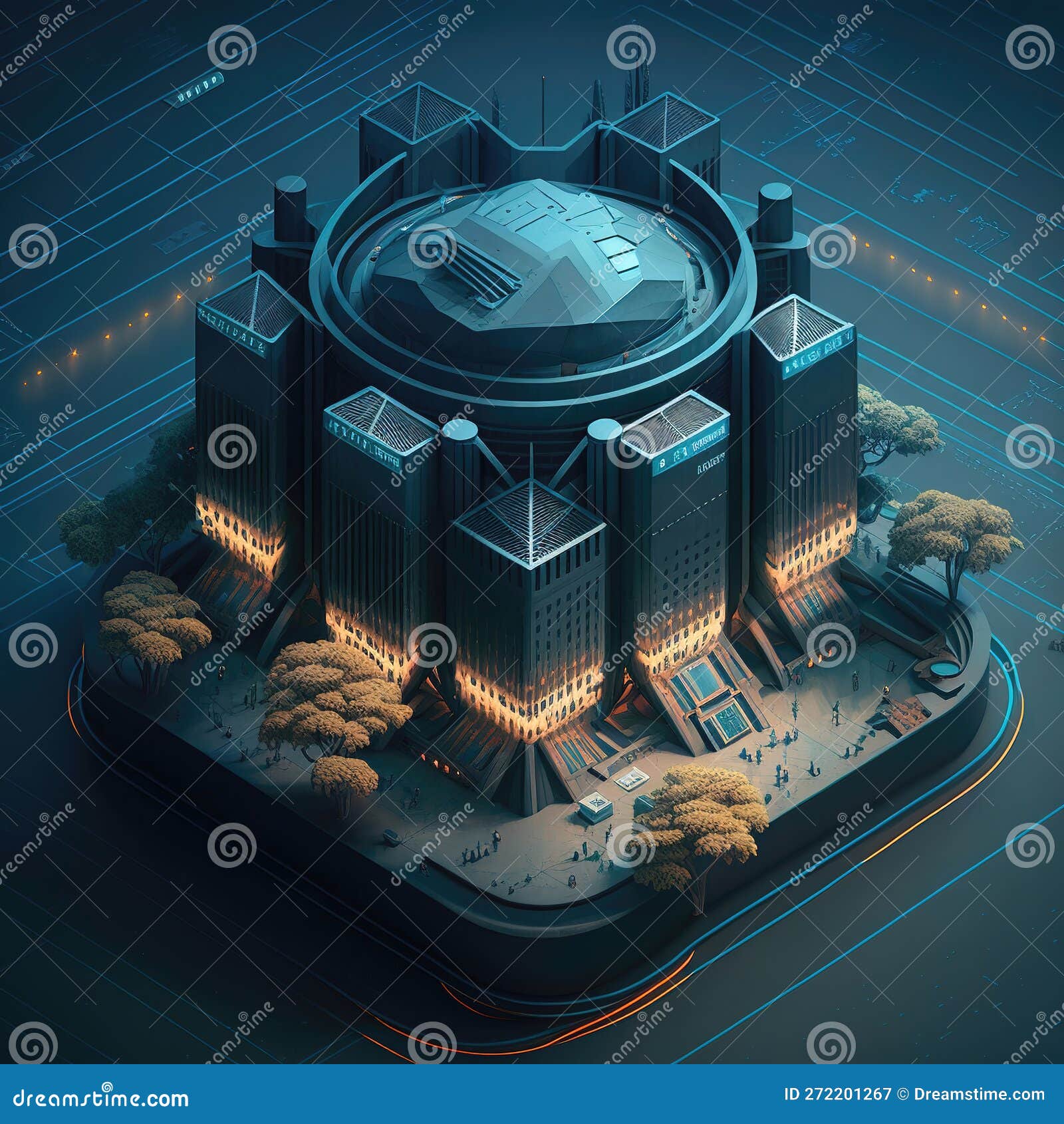 A Futuristic Hub the Nexus of Advanced Technologies and Sustainable