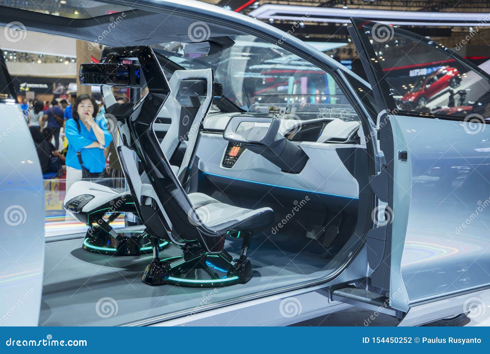 Futuristic Interior Of Daihatsu Hy Fun Car Editorial