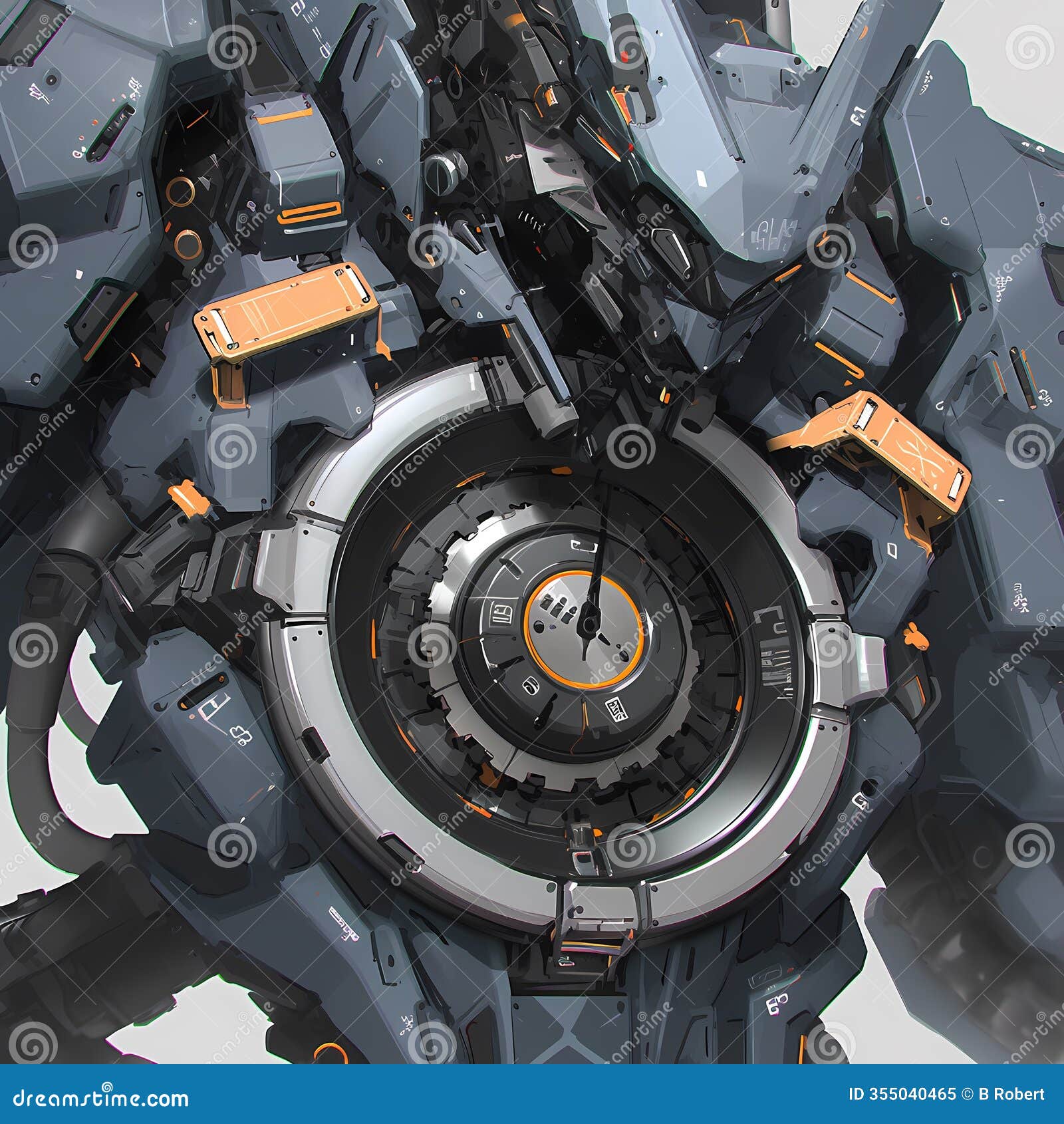 futuristic mechanical art