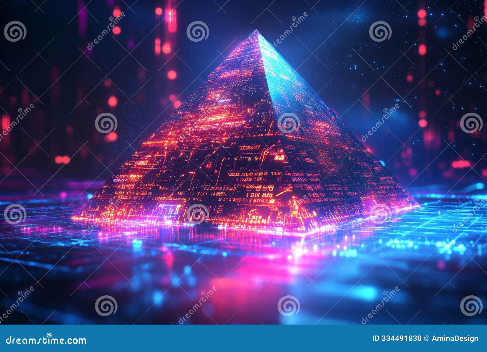 a futuristic pyramid  uses advanced cg data analysis for better aesthetics and functionality