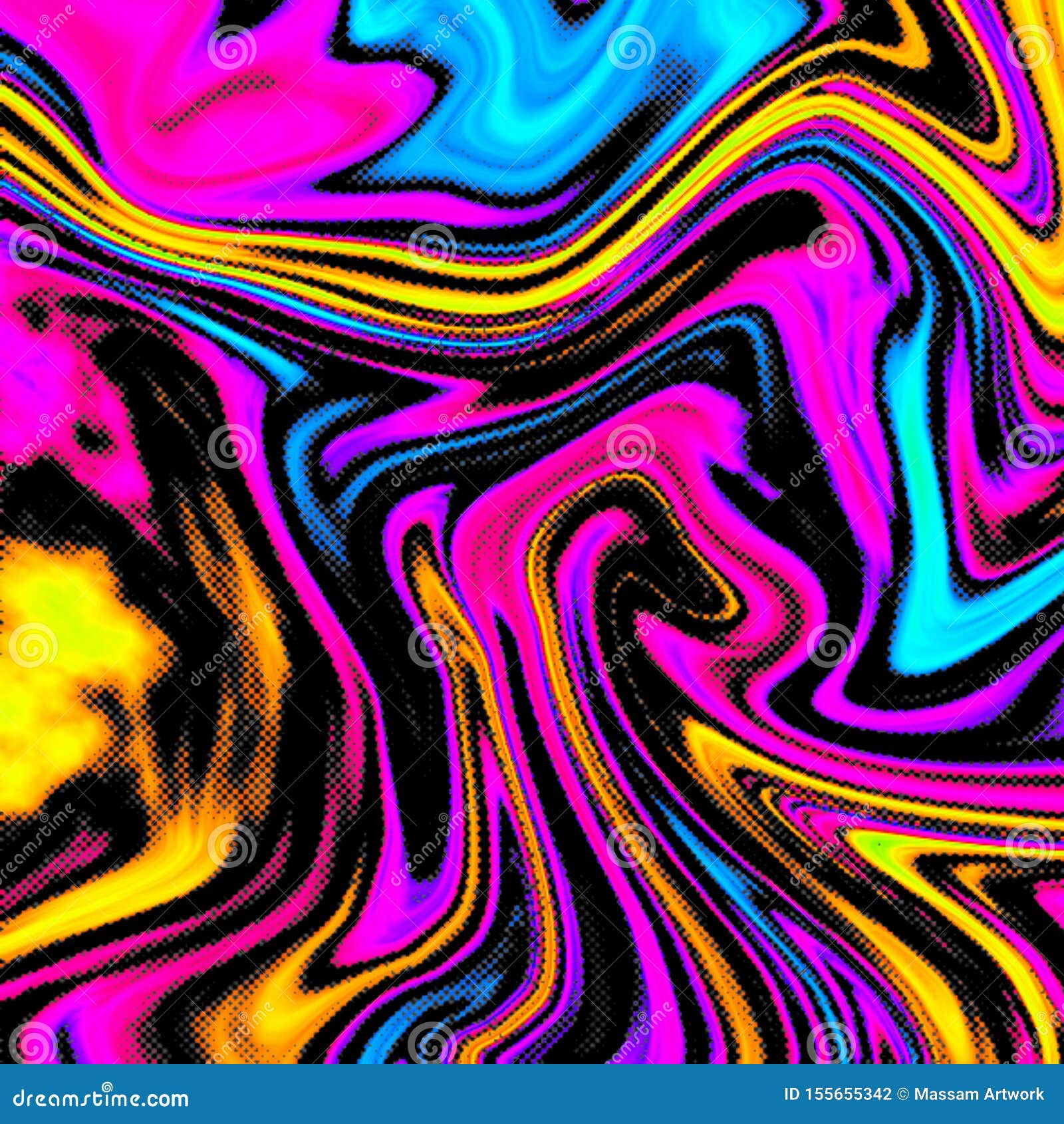 Futuristic Rainbow Colors Liquid Abstract Stock Illustration - Illustration  of green, abstract: 155655342