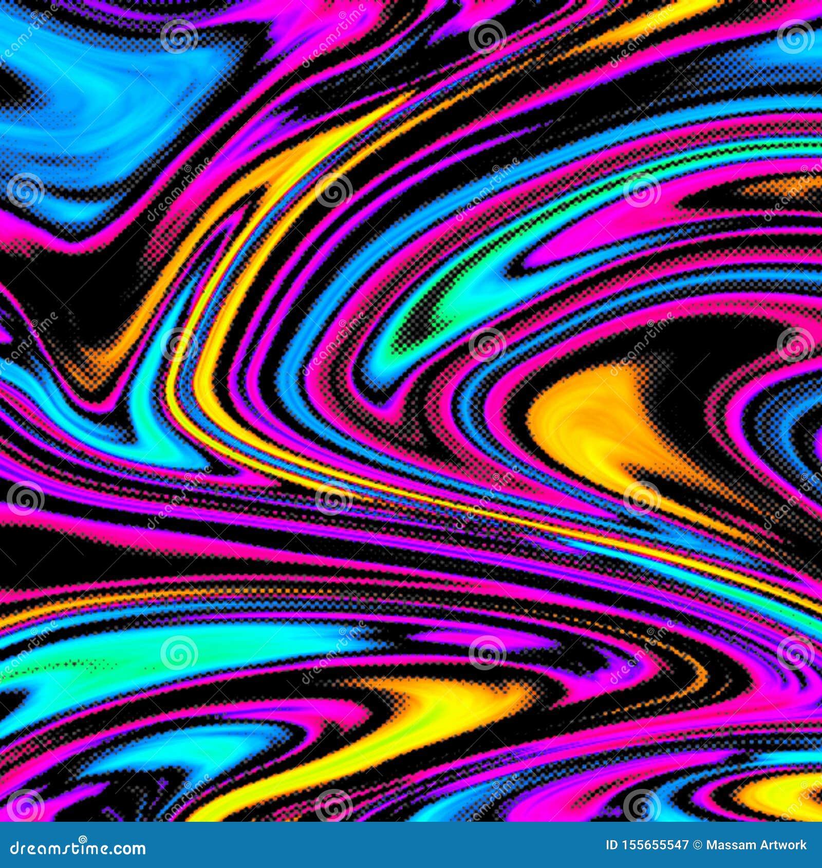 Futuristic Rainbow Colors Liquid Abstract Stock Illustration