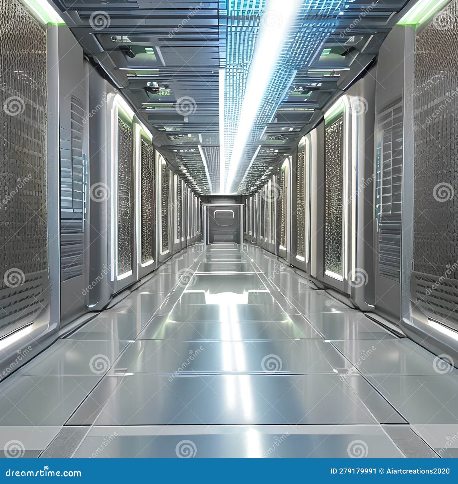 1061 futuristic sci-fi corridor: a futuristic and sci-fi-inspired background featuring a sci-fi corridor with sleek architecture