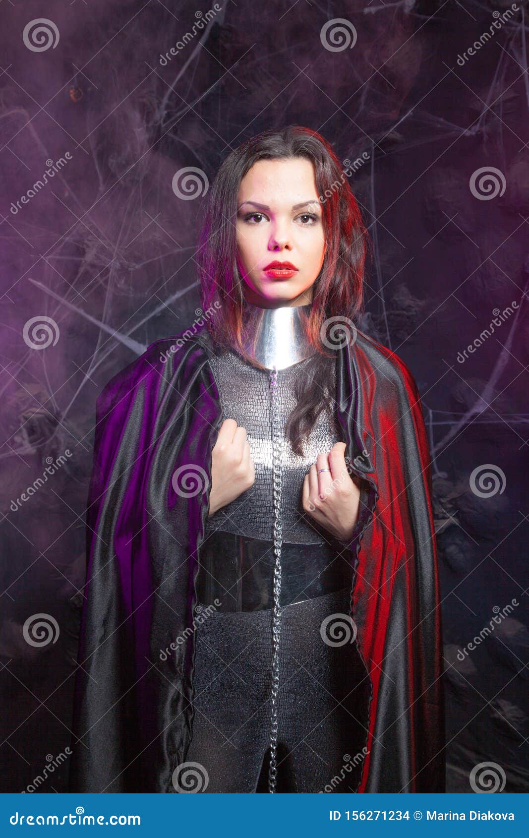 Futuristic Space Fashion Person in Silver Stylish Outfit in the Smoke Stock  Photo - Image of pink, gothic: 156271234