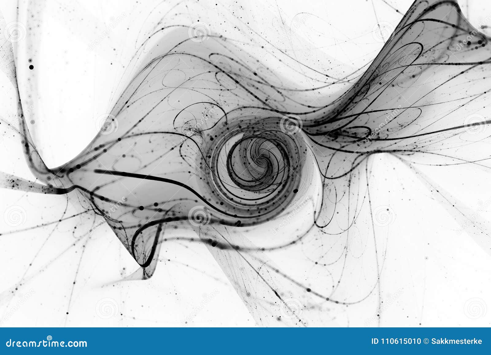 Futuristic Spiral with Particles and Trajectories Inverted Black Stock ...