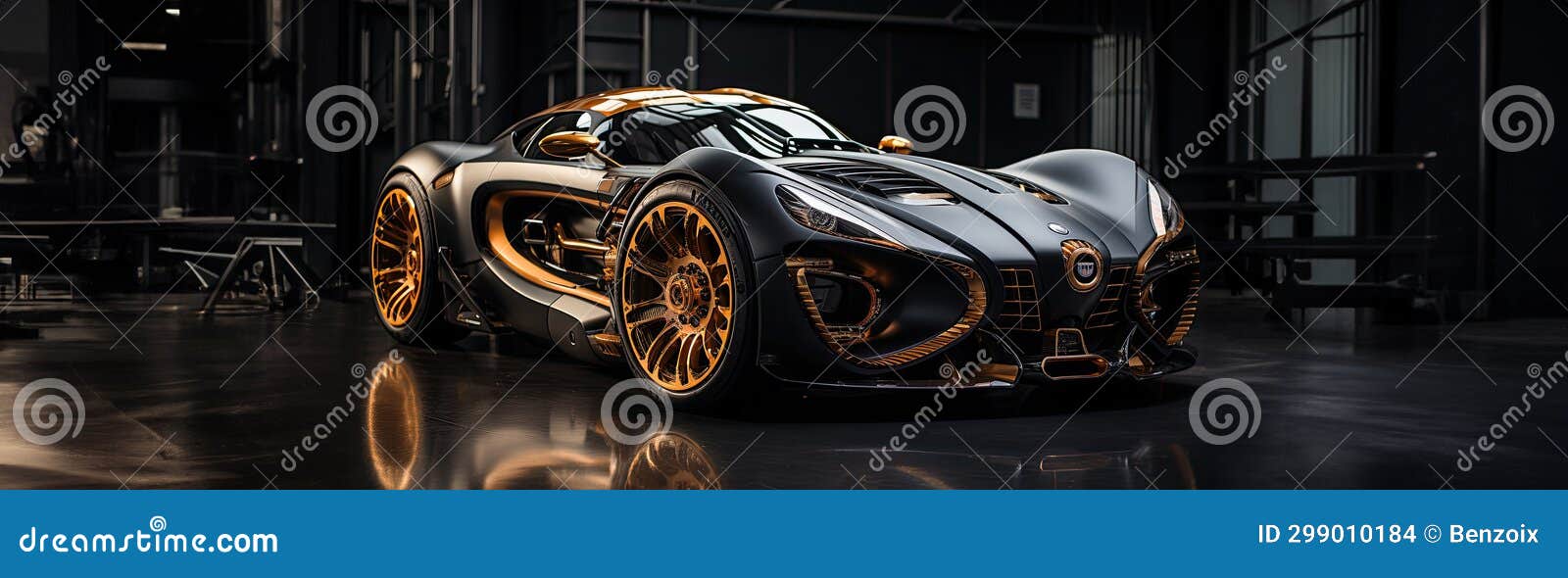 Futuristic sports car drifting in the neon street Stock Photo - Alamy