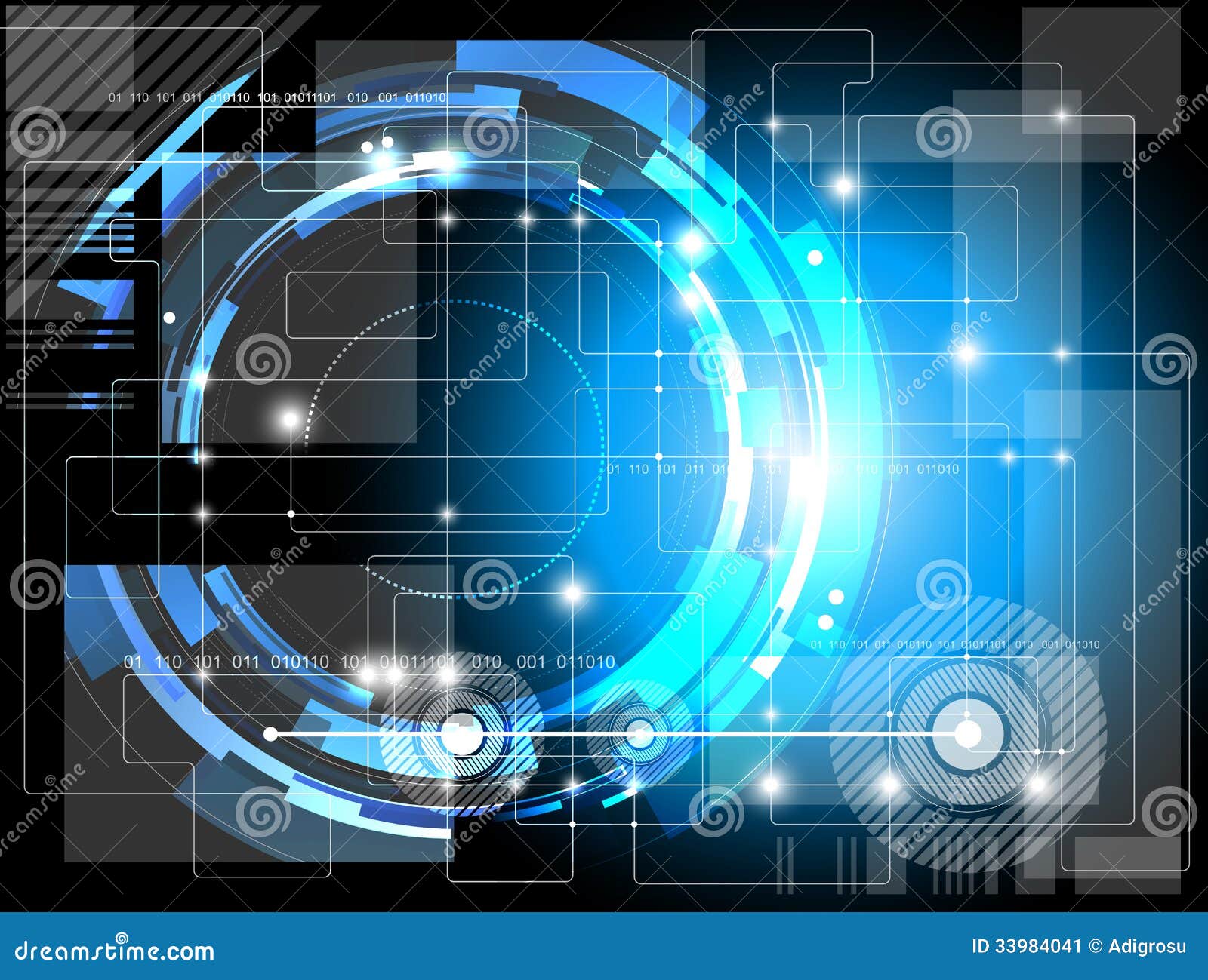 Futuristic Technology Background Stock Illustration 