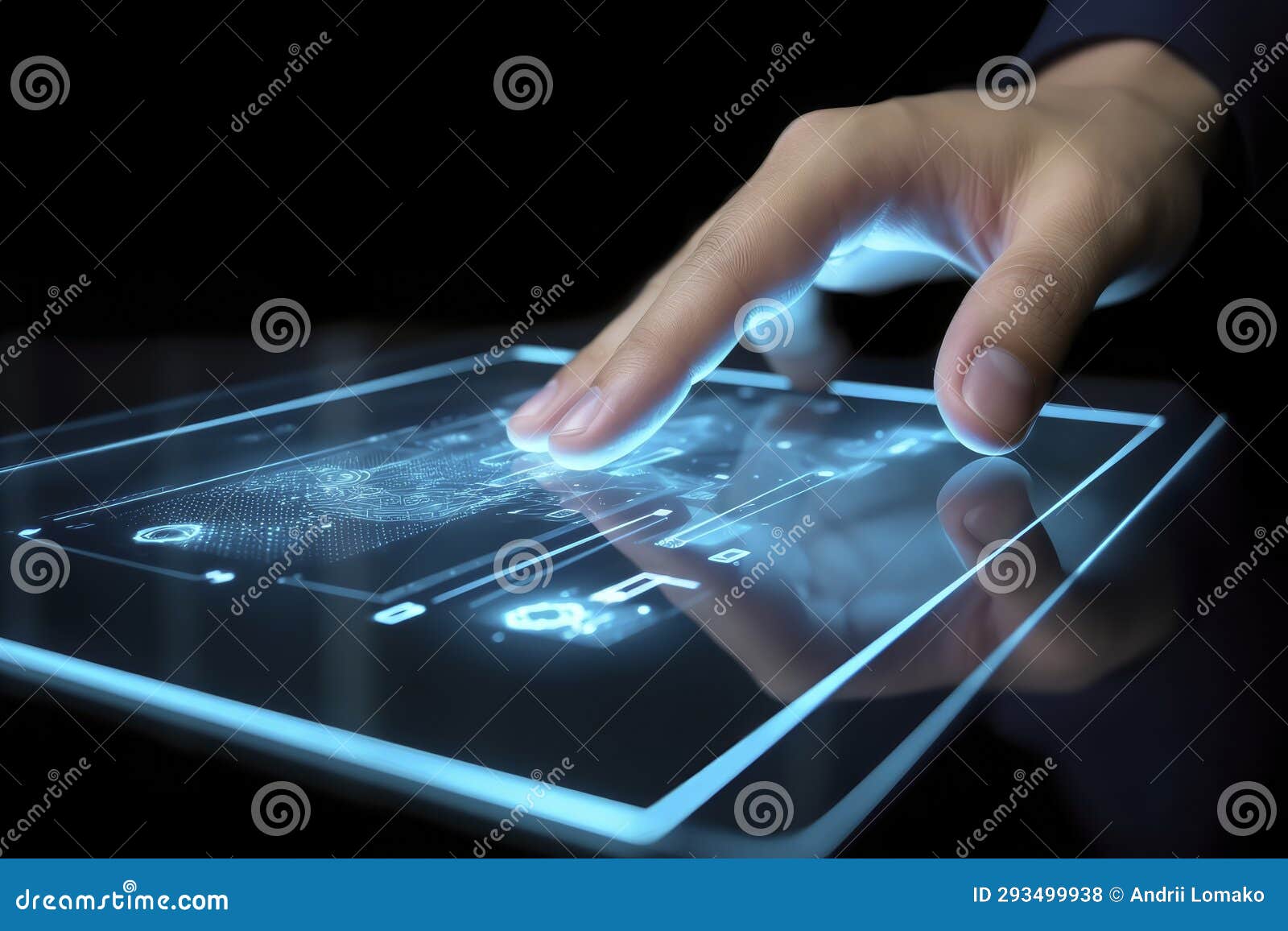 futuristic touch interface