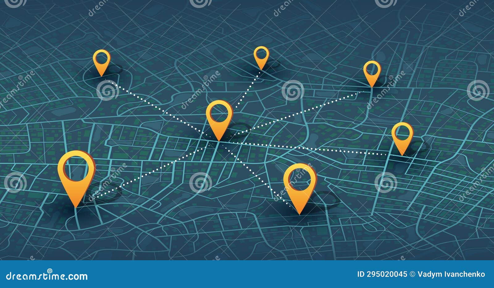 Futuristic travel gps map or location navigator vector illustration