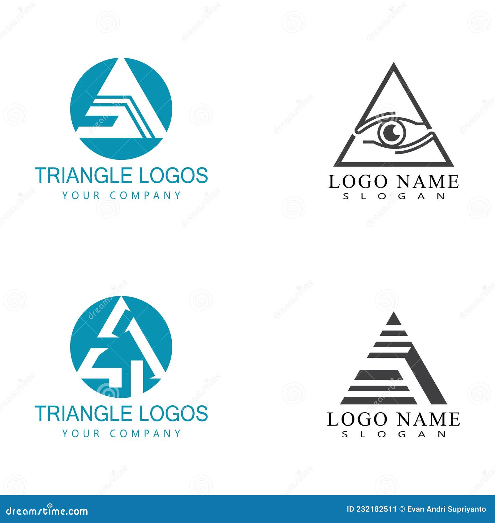 Futuristic Triangle Chain Logo Design Inspiration Stock Vector Illustration of logo, letter