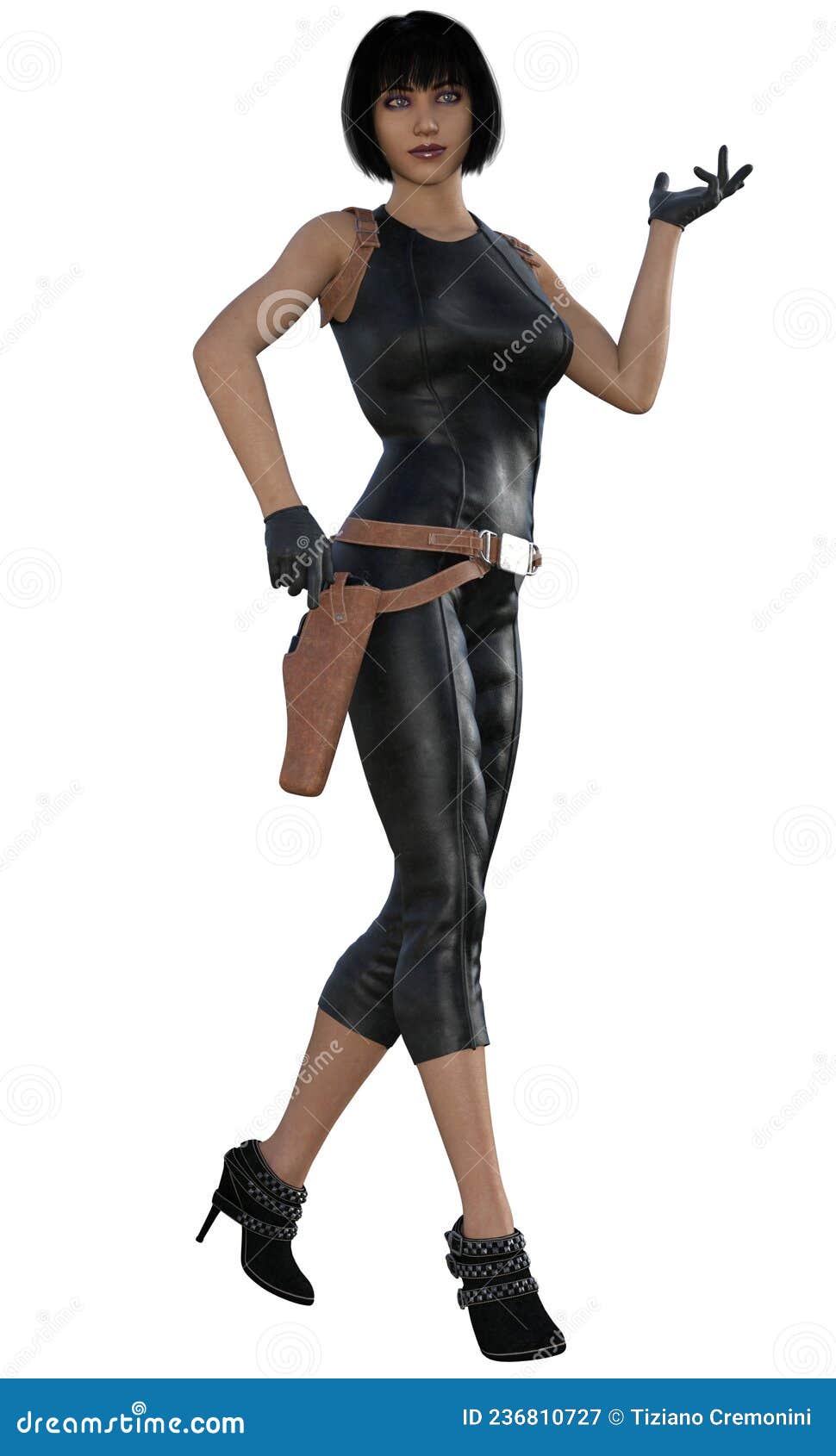African American Woman Wearing Futuristic Warrior Outfit. Generative AI  Illustration Stock Photo, Picture and Royalty Free Image. Image 202453171.